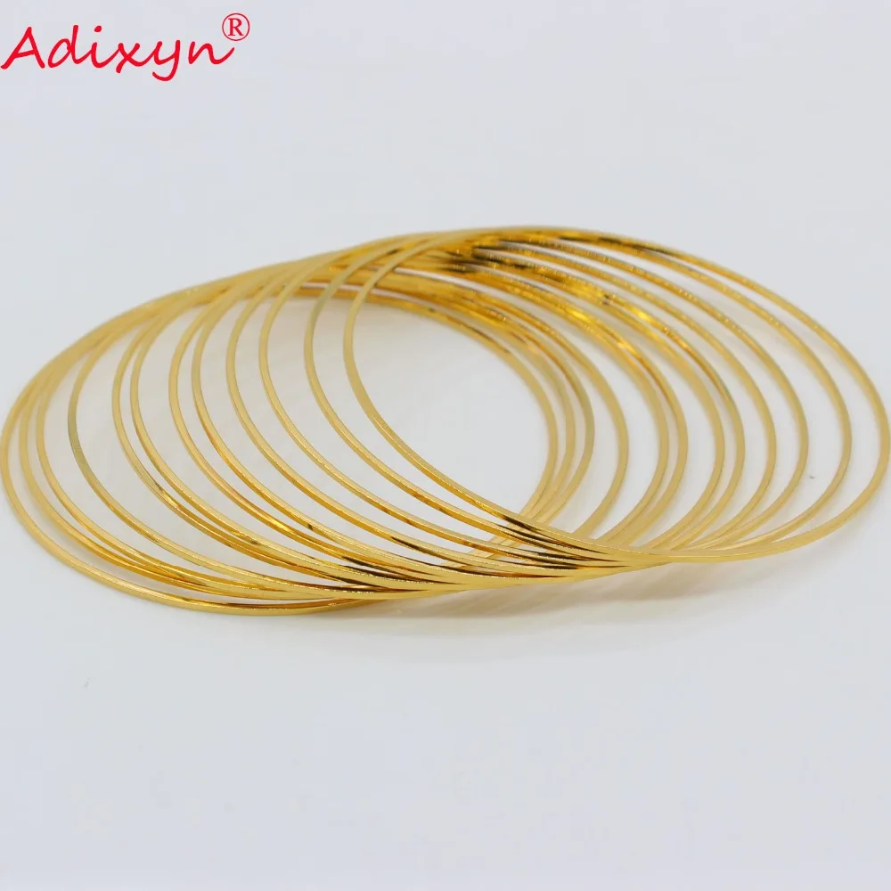 Adixyn Total 12PCS Dubai Fine Bangle for Women/Girls Gold Color Jewelry Ethiopian African Bracelet Arab Gifts N072404
Adixyn Total 12PCS Dubai Fine Bangle for Women/Girls Gold Color Jewelry Ethiopian African Bracelet Arab Gifts N072404
