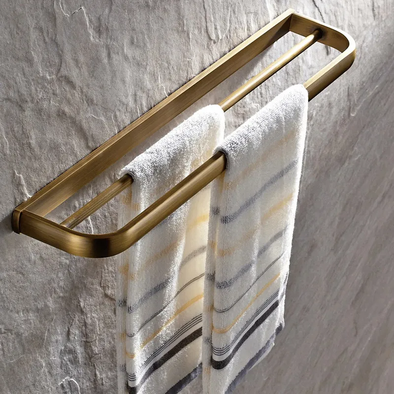 Antique Brass Square Double Towel Bar Wall Mounted Bathroom Towel Rail Rack Holder Bathroom Accessories KD901
Antique Brass Square Double Towel Bar Wall Mounted Bathroom Towel Rail Rack Holder Bathroom Accessories KD901