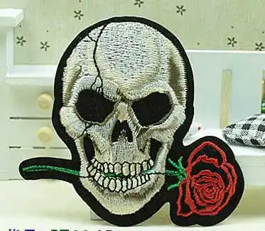 6pc/lot Skeleton with rose pattern 3d patch embroidery iron applique iron on embroidery patch
6pc/lot Skeleton with rose pattern 3d patch embroidery iron applique iron on embroidery patch
