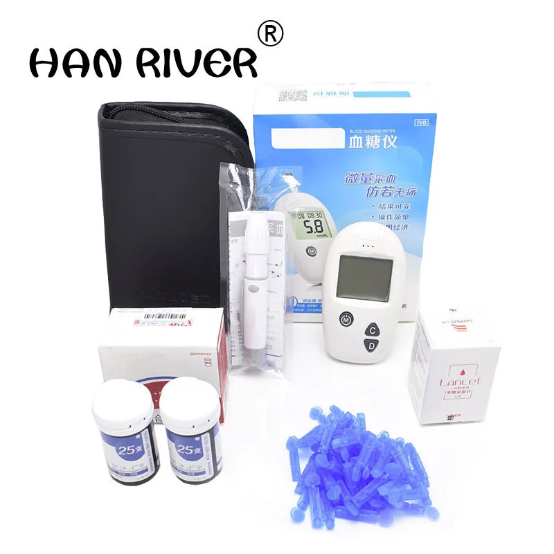 High-quality blood glucose test instrument, blood glucose meter test paper household test bar barrels to send cotton swab
High-quality blood glucose test instrument, blood glucose meter test paper household test bar barrels to send cotton swab