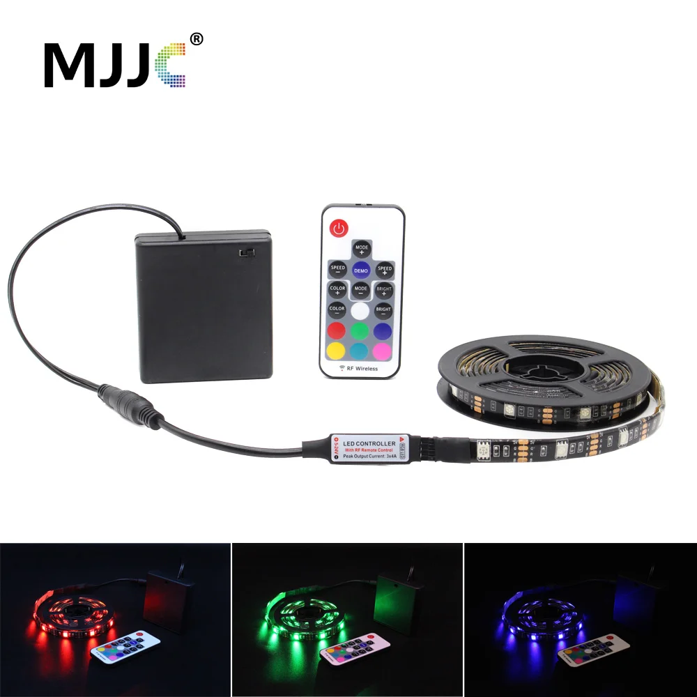 LED Strip Battery Operated Dimmable Waterproof RGB 5V SMD 5050 RF Remote Control TV LED Tape Stripe Ribbon Light for Computer
LED Strip Battery Operated Dimmable Waterproof RGB 5V SMD 5050 RF Remote Control TV LED Tape Stripe Ribbon Light for Computer