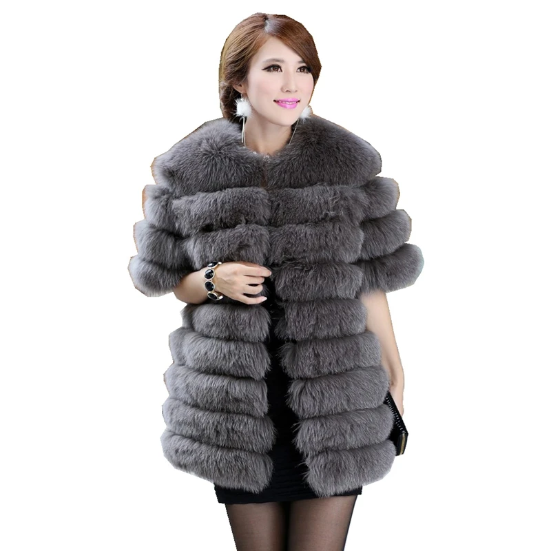 Luxury Brand New Women's Genuine Fox Fur Coat Jacket Half Sleeve Lady Winter Women Outerwear VK1036
Luxury Brand New Women's Genuine Fox Fur Coat Jacket Half Sleeve Lady Winter Women Outerwear VK1036