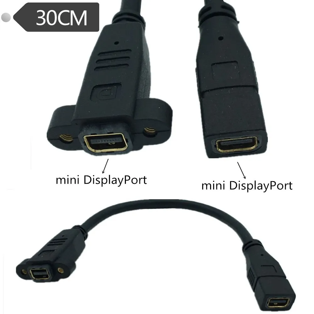mini DisplayPort Female Socket Panel Mount to mini DisplayPort Female Extension Cable mini DP Female to minidp Female cable 0.3m
mini DisplayPort Female Socket Panel Mount to mini DisplayPort Female Extension Cable mini DP Female to minidp Female cable 0.3m