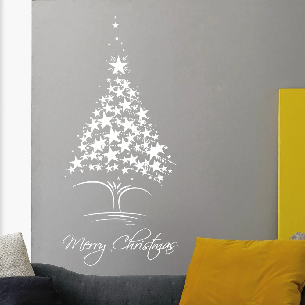 Merry Christmas Tree Star Wall Stickers Decor Vinyl Holiday Decoration Home Sticker Removable High Quality Wallpaper SA932
Merry Christmas Tree Star Wall Stickers Decor Vinyl Holiday Decoration Home Sticker Removable High Quality Wallpaper SA932
