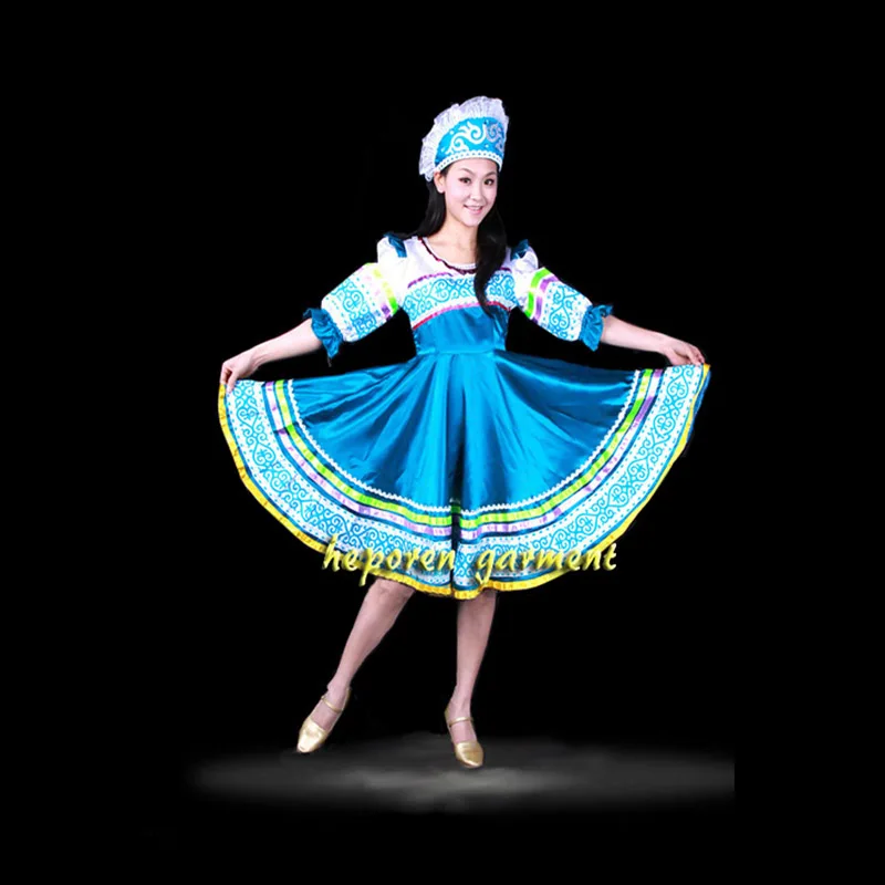 High Quality Custom Made Russian Folk Dance Costume Dress With Headwear For Adult Or Kids, Women Russia Performance Wear HF001
High Quality Custom Made Russian Folk Dance Costume Dress With Headwear For Adult Or Kids, Women Russia Performance Wear HF001