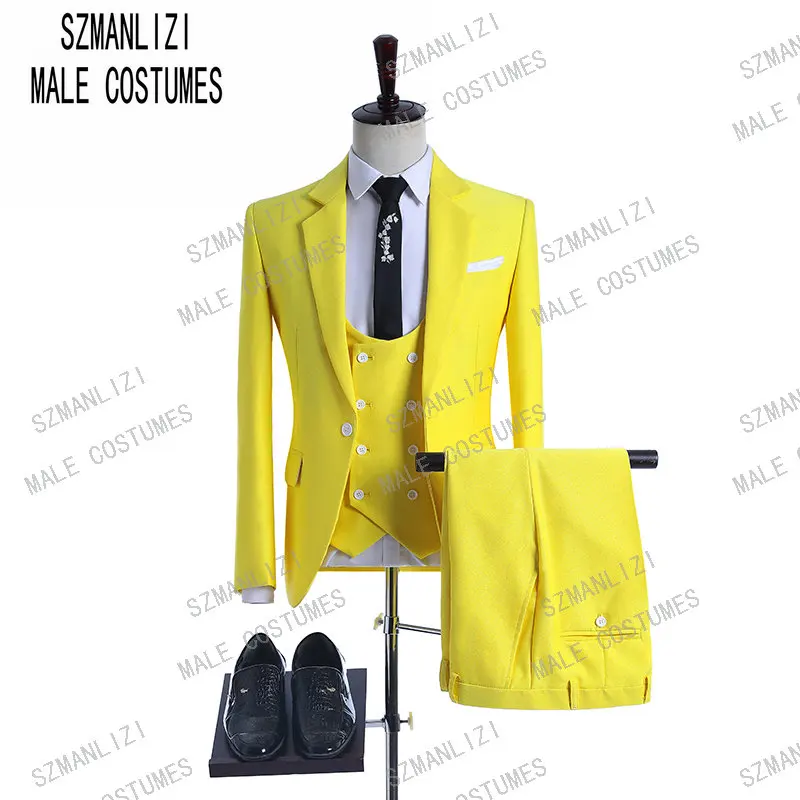 Fashion Design Shiny Yellow Men Suit 2019 Business 3 Pieces Formal Wedding Dress Custom Made Tuxedos Wedding Groom Suits For Men
Fashion Design Shiny Yellow Men Suit 2019 Business 3 Pieces Formal Wedding Dress Custom Made Tuxedos Wedding Groom Suits For Men