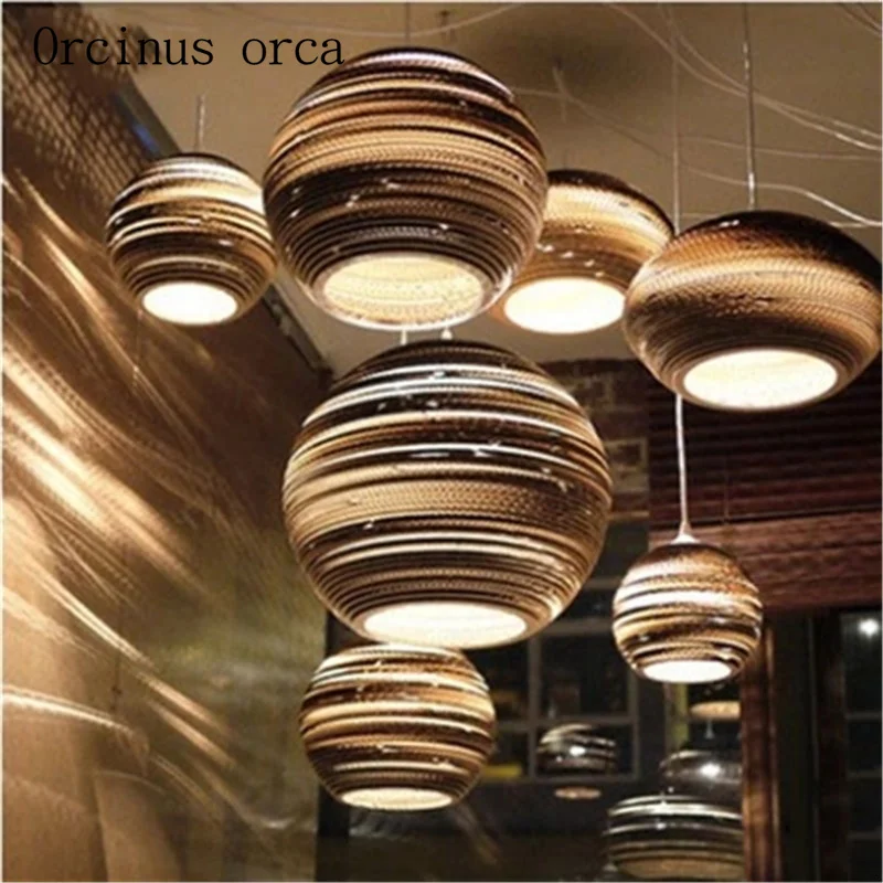 American retro pub corrugated paper coffee shop Nordic creative honeycomb bare single Chandelier
American retro pub corrugated paper coffee shop Nordic creative honeycomb bare single Chandelier