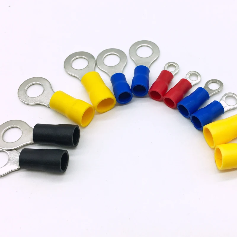 RV3.5-6 1/4 Stud Size Black Vinyl Insulated Ring Terminals Electrical Crimp Terminal
RV3.5-6 1/4 Stud Size Black Vinyl Insulated Ring Terminals Electrical Crimp Terminal