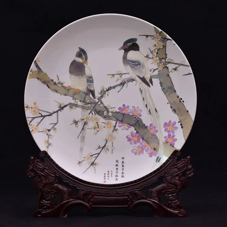 Jingdezhen ceramics with high-grade decorative plate hanging plate Home Furnishing living room decoration wedding gift
Jingdezhen ceramics with high-grade decorative plate hanging plate Home Furnishing living room decoration wedding gift