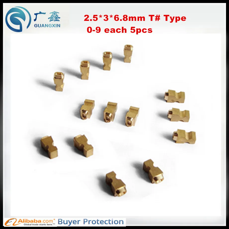 Freeshipping 2.5*3.5*6.8MM T type hot stamping letters MY-380 coding machine stamping letters ,copper letters for stamping 0-9
Freeshipping 2.5*3.5*6.8MM T type hot stamping letters MY-380 coding machine stamping letters ,copper letters for stamping 0-9
