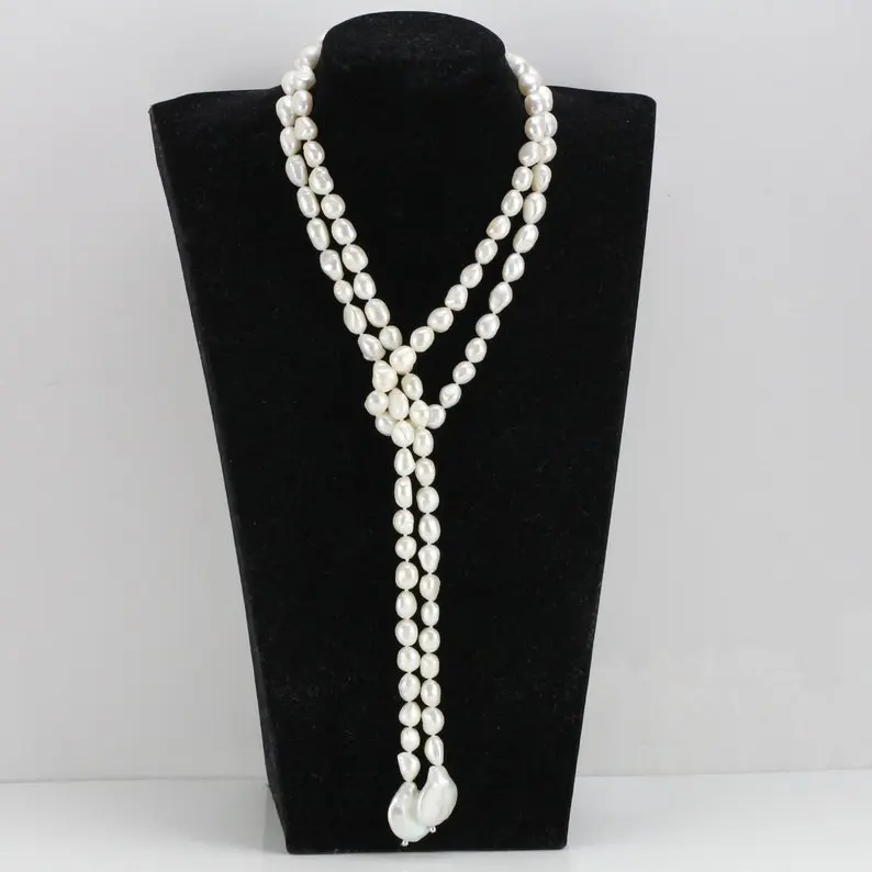 Newest 55inch Long Pearl Necklace 8-12mm White Baroque Natural Freshwater Pearl Jewelry For Women Gift
Newest 55inch Long Pearl Necklace 8-12mm White Baroque Natural Freshwater Pearl Jewelry For Women Gift