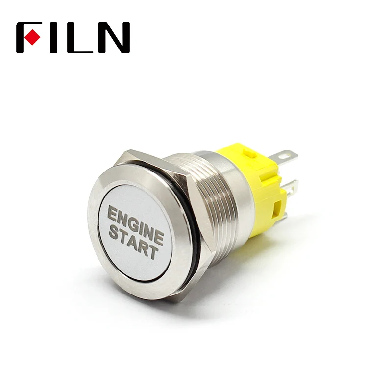19mm 12v 24v LED Momentary Latching Stainless Steel anti vandal waterproof metal Push Button Switch with engine start symbol
19mm 12v 24v LED Momentary Latching Stainless Steel anti vandal waterproof metal Push Button Switch with engine start symbol