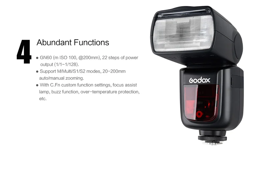 Godox V850II HSS GN60 2.4G Wirless X System Speedlite Flash Light