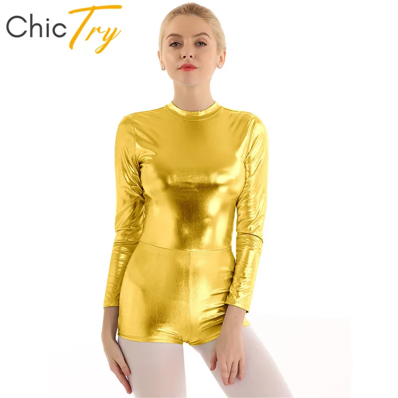 ChicTry Shiny Metallic Long Sleeve Hollow Ballet Gymnastics Leotard Women Adult Figure Skating Dance Costume Biketard Bodysuit
ChicTry Shiny Metallic Long Sleeve Hollow Ballet Gymnastics Leotard Women Adult Figure Skating Dance Costume Biketard Bodysuit