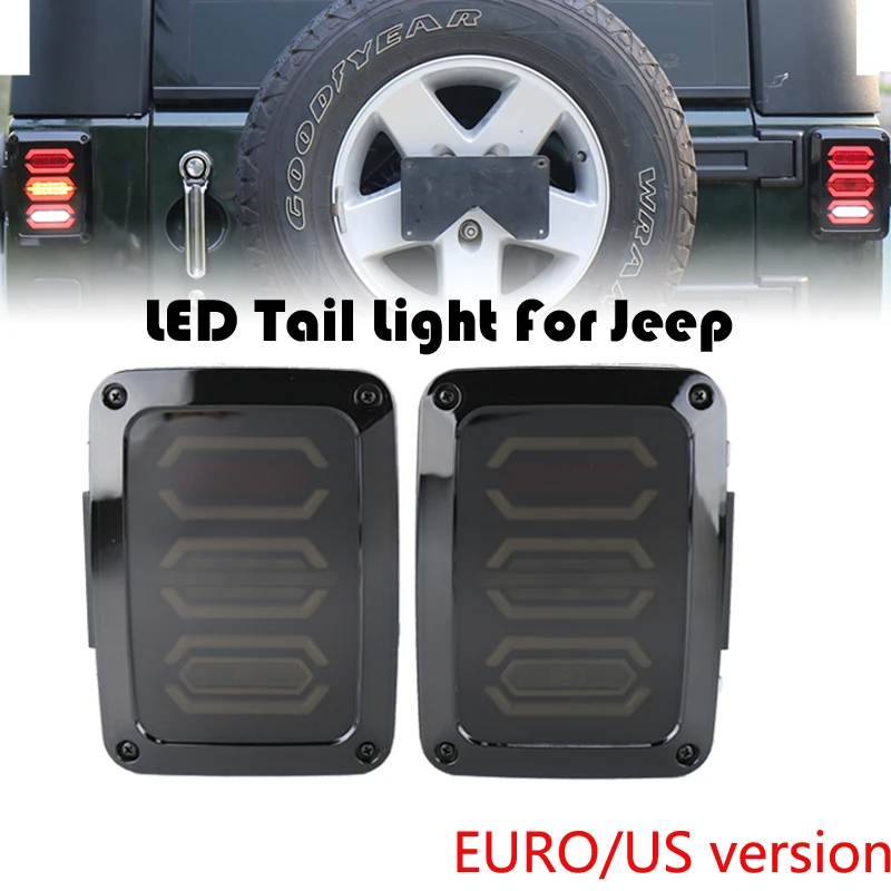LED Tail Lights with Brake Rear Signal Reverse Function Led Rear Lamps 1 Set for Jeep Wrangler JL 2007-2017
LED Tail Lights with Brake Rear Signal Reverse Function Led Rear Lamps 1 Set for Jeep Wrangler JL 2007-2017