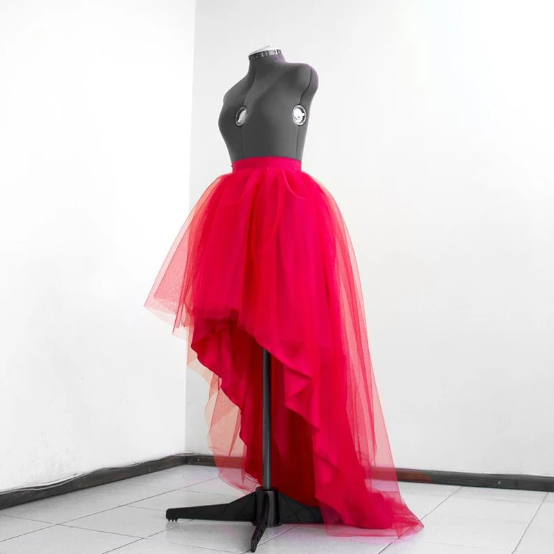 High Low Tulle Skirt Red Ball Gown Hi Low Tutu Wedding Skirt Fashion Layered Asymmetrical Skirt for Prom Party Custom Made
High Low Tulle Skirt Red Ball Gown Hi Low Tutu Wedding Skirt Fashion Layered Asymmetrical Skirt for Prom Party Custom Made