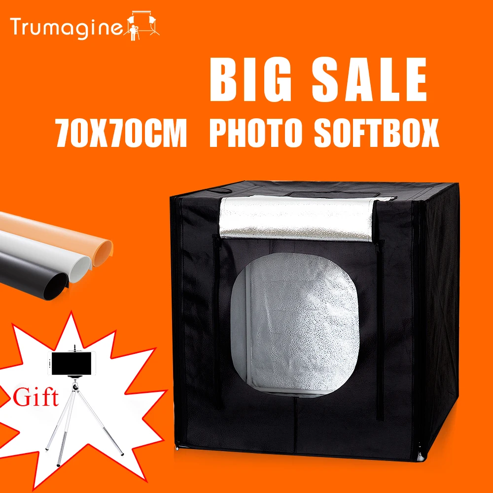 Светодиодный софтбокс TRUMAGINE для фотостудии, лайтбокс 70 см для съемки + диммер для игрушек и одежды
Светодиодный софтбокс TRUMAGINE для фотостудии, лайтбокс 70 см для съемки + диммер для игрушек и одежды