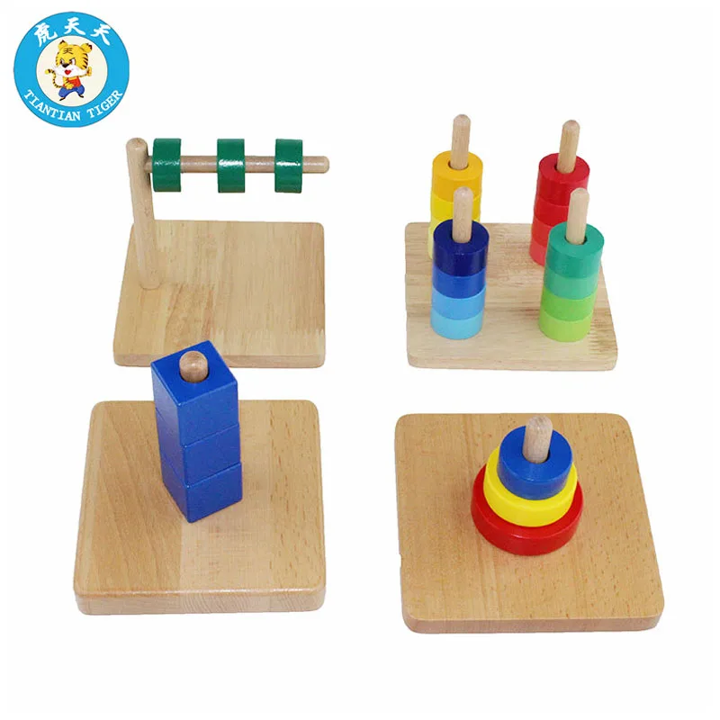 Montessori Baby Wooden Toys Early Education Training Preschool Teaching Aids Discs on Dowel
Montessori Baby Wooden Toys Early Education Training Preschool Teaching Aids Discs on Dowel