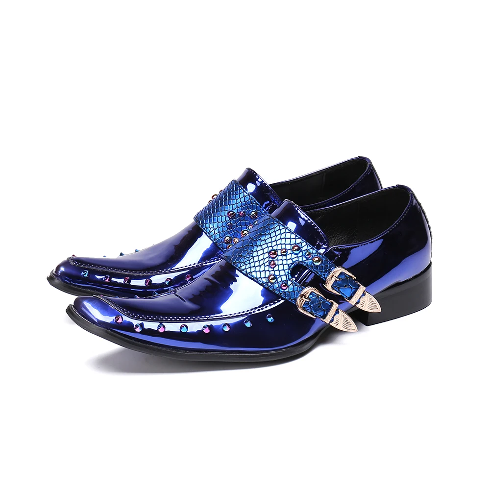 Men Shoes Casual Luxury Genuine Leather Blue Formal Dress Monk Buckle Straps Wedding Brogues Shoes Zapatos HomBre
Men Shoes Casual Luxury Genuine Leather Blue Formal Dress Monk Buckle Straps Wedding Brogues Shoes Zapatos HomBre