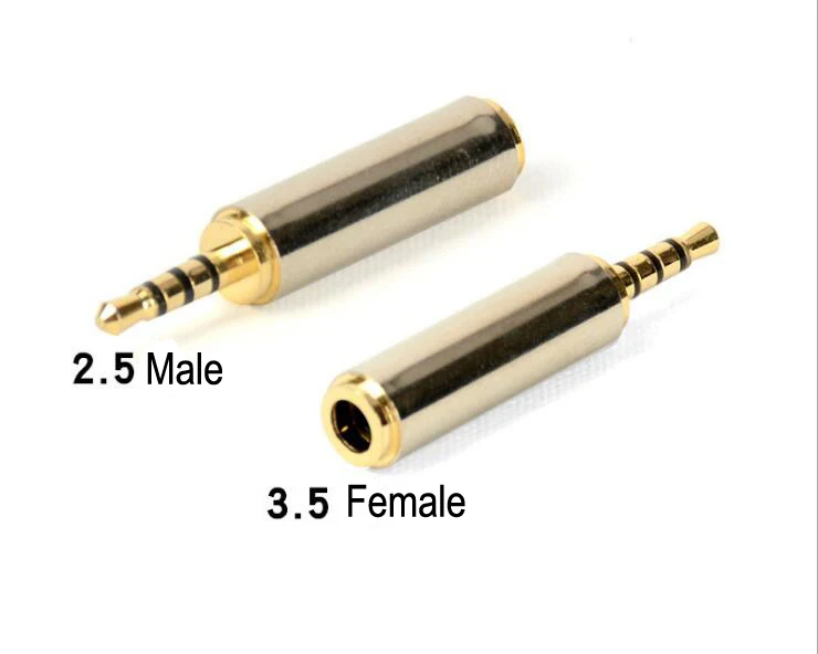 100pcs/lot Gold Plated 2.5mm Male to 3.5mm female Stereo 3.5mm male to 2.5mm female Audio Headphone Jack Adapter Converter
100pcs/lot Gold Plated 2.5mm Male to 3.5mm female Stereo 3.5mm male to 2.5mm female Audio Headphone Jack Adapter Converter