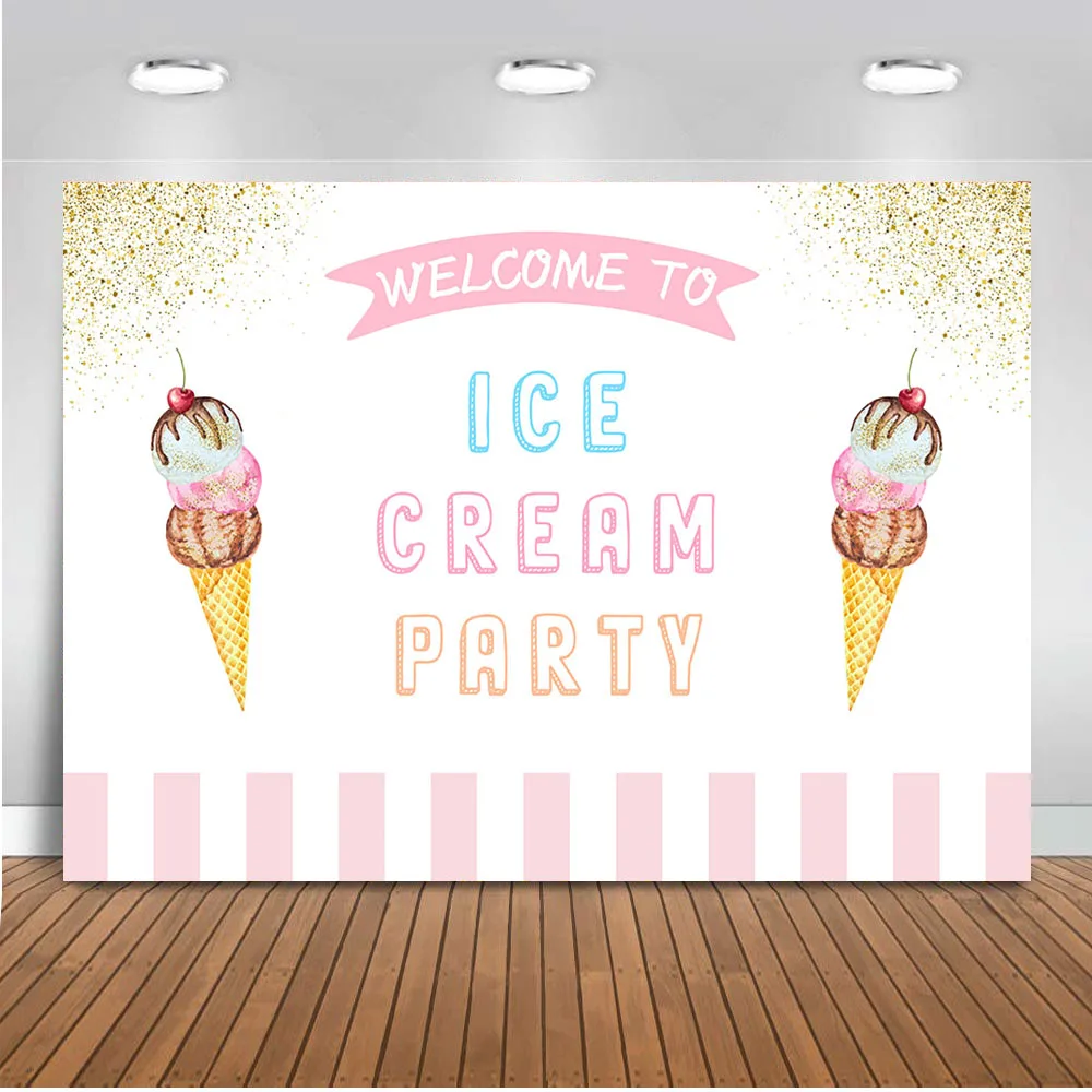 Ice Cream Party Decoration Supplies Newborn Baby Backdrop for Photography Video Birthday Theme Background for Photo Studio
Ice Cream Party Decoration Supplies Newborn Baby Backdrop for Photography Video Birthday Theme Background for Photo Studio