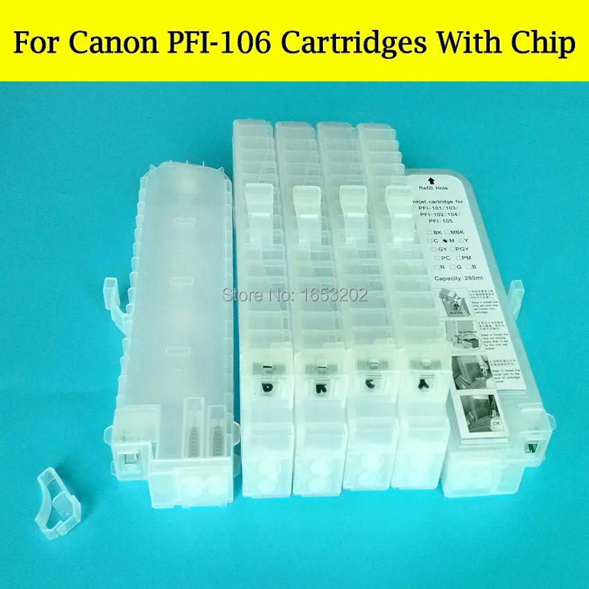 For Canon PFI-106 PFI-8106 Refill ink Cartridge With Chip For Canon iPF6400SE iPF6410SE Printer Ink Cartridges BMKJ
For Canon PFI-106 PFI-8106 Refill ink Cartridge With Chip For Canon iPF6400SE iPF6410SE Printer Ink Cartridges BMKJ