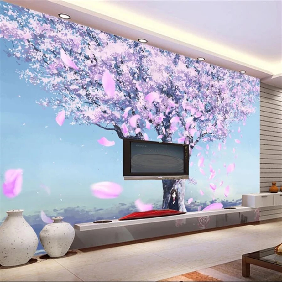 beibehang Custom Wallpaper 3d Mural Modern Embossed Romantic Cherry Tree 3D TV Background Wall paper Mural Decorative Paintings
beibehang Custom Wallpaper 3d Mural Modern Embossed Romantic Cherry Tree 3D TV Background Wall paper Mural Decorative Paintings