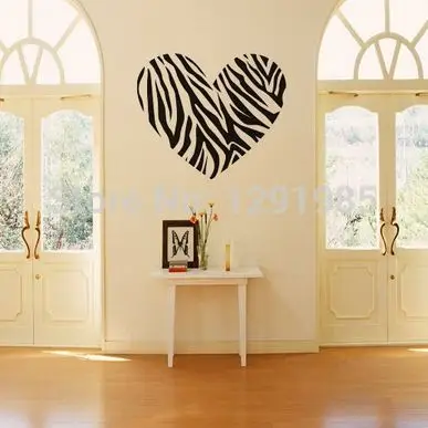 Zebra Print Stripe Heart Wall Sticker Decal Mural Art Vinyl Lettering Saying Wall Decors for Home Room fashion Poster
Zebra Print Stripe Heart Wall Sticker Decal Mural Art Vinyl Lettering Saying Wall Decors for Home Room fashion Poster