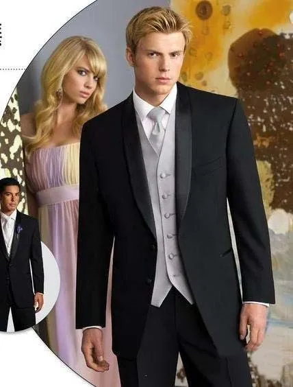 2016 Hot Sales High Quality Black Wedding Suits For Men, Black Groom Suit With Silver Vest,Bespoke Men Coat Costume Homme
2016 Hot Sales High Quality Black Wedding Suits For Men, Black Groom Suit With Silver Vest,Bespoke Men Coat Costume Homme
