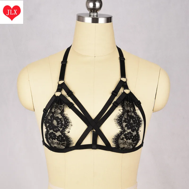 Women's Handmade Lace Harness Bralette Elastic Chest Harness Bra Bondage Bra Harness Garter Sexy Crop Top Bondage Lingerie 
Women's Handmade Lace Harness Bralette Elastic Chest Harness Bra Bondage Bra Harness Garter Sexy Crop Top Bondage Lingerie