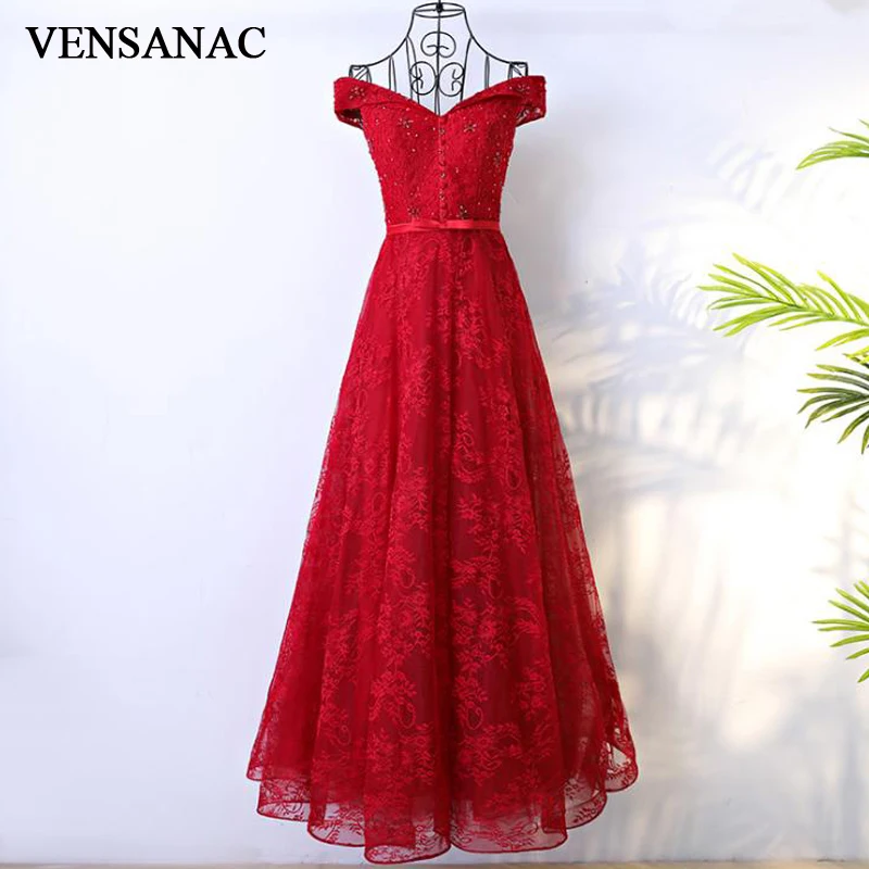 VENSANAC Crystal V Neck Button A Line Long Evening Dresses Vintage Lace Embroidery Party Bow Sash Prom Gowns
VENSANAC Crystal V Neck Button A Line Long Evening Dresses Vintage Lace Embroidery Party Bow Sash Prom Gowns