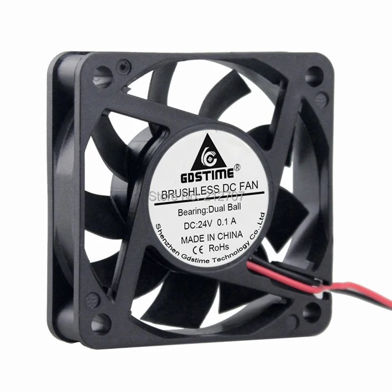 5 Pieces Gdstime 6cm 60x60x15mm 2Pin 24V Ball Bearing Computer Cooler Cooling Fan 60mm PC Black
5 Pieces Gdstime 6cm 60x60x15mm 2Pin 24V Ball Bearing Computer Cooler Cooling Fan 60mm PC Black