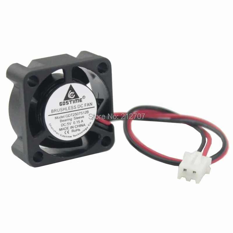 2PCS Gdstime Mini DC 5V 25mm 2510s 25x25x10mm XH2.54-2Pin Brushless Cooling Cooler Fan
2PCS Gdstime Mini DC 5V 25mm 2510s 25x25x10mm XH2.54-2Pin Brushless Cooling Cooler Fan