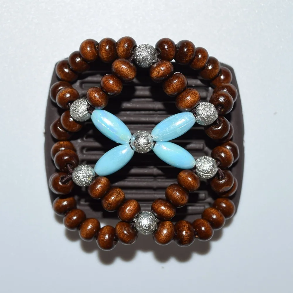 20pcs/lot light coffee and blue beautiful beads small size magic comb Easy to Use
20pcs/lot light coffee and blue beautiful beads small size magic comb Easy to Use