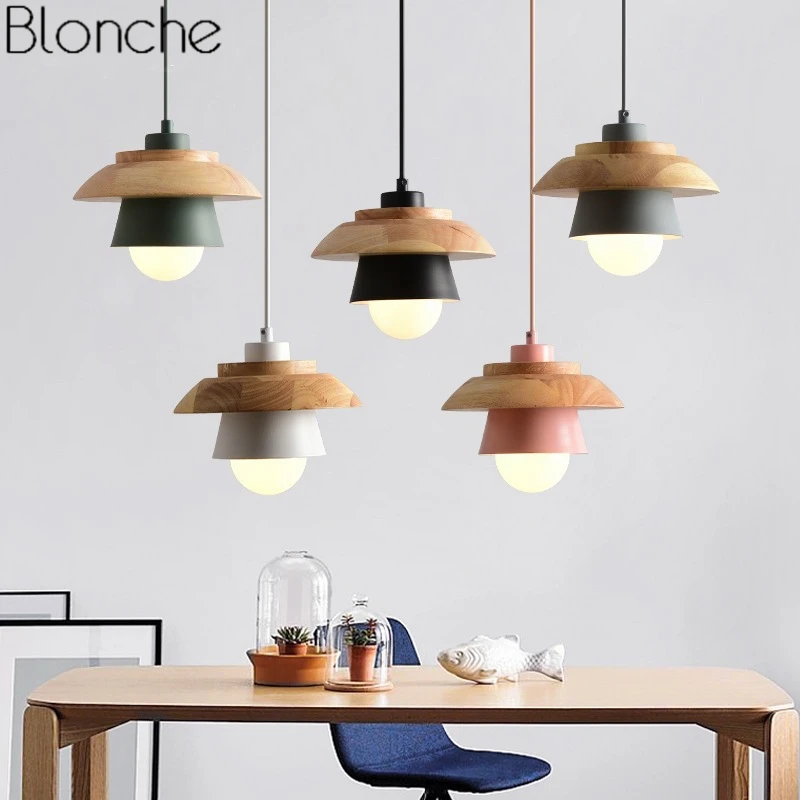 Nordic Iron Wood Pendant Light Modern Colorful Led Hanging Lamp for Bedroom Kitchen Loft Industrial Home Decor Luminaire Fixture
Nordic Iron Wood Pendant Light Modern Colorful Led Hanging Lamp for Bedroom Kitchen Loft Industrial Home Decor Luminaire Fixture