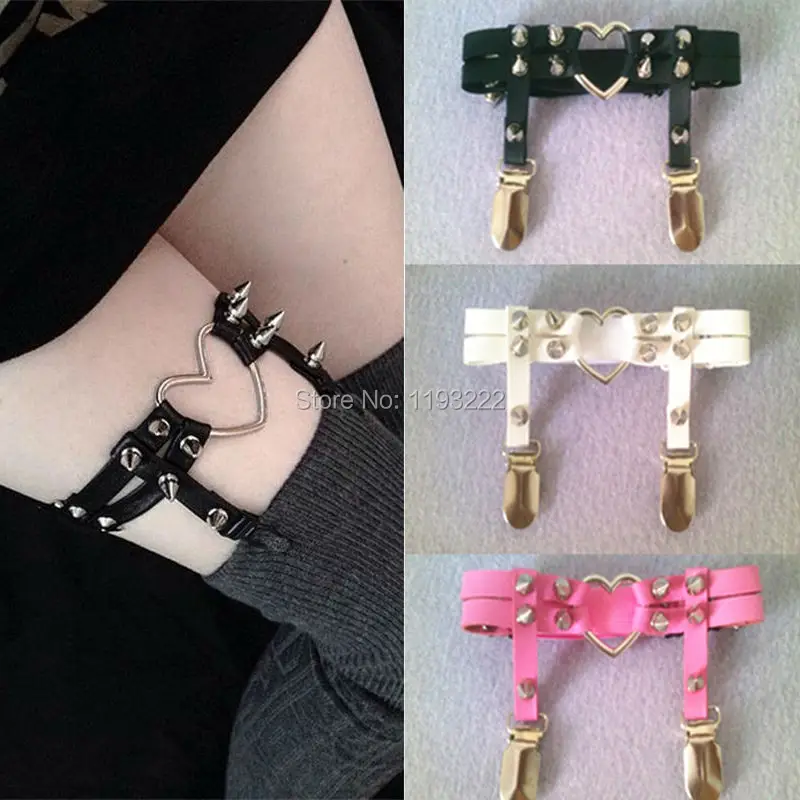 1Pair Sexy 100% Handmade Harajuku Leg Garter Faux Leather Spike Stud Punk Goth Heart Round Leg Belt Harness Ring
1Pair Sexy 100% Handmade Harajuku Leg Garter Faux Leather Spike Stud Punk Goth Heart Round Leg Belt Harness Ring