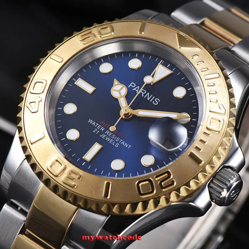 41mm Parnis blue dial Sapphire Ceramic 21 jewels miyota automatic mens watch 982
41mm Parnis blue dial Sapphire Ceramic 21 jewels miyota automatic mens watch 982
