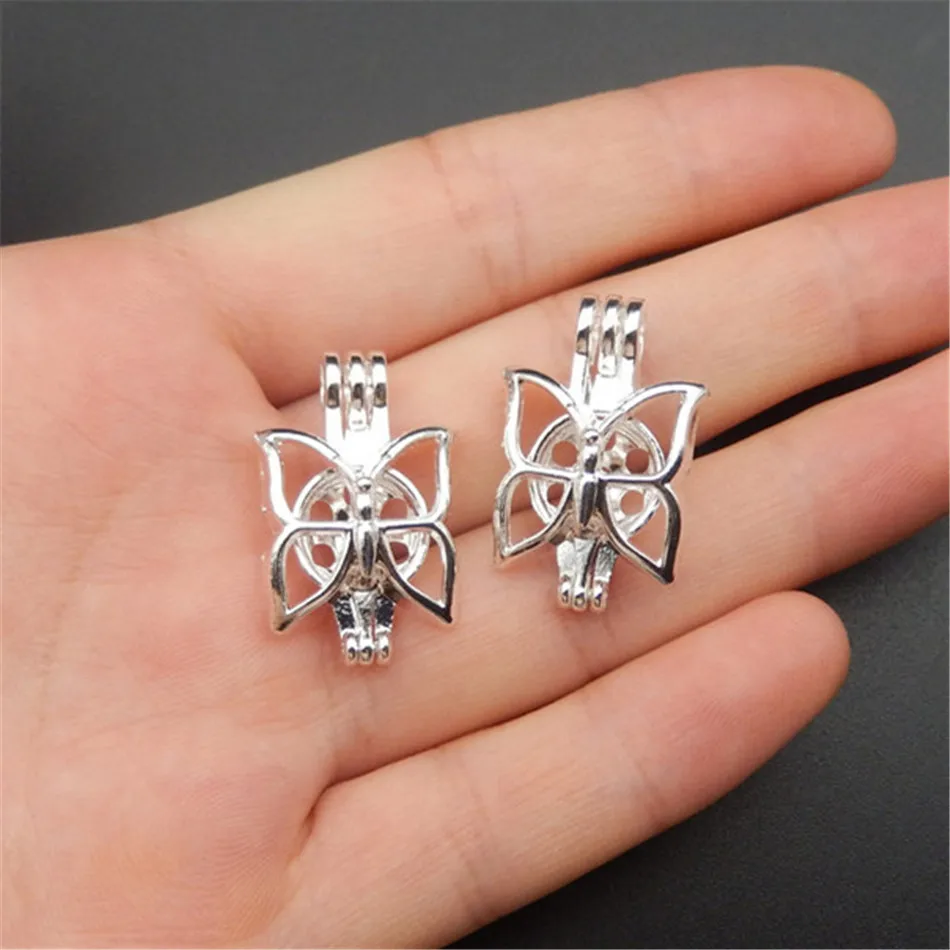 10pcs bright silver The Charm butterfly pearl cage necklace pendant, Essential Oil Diffuser DIY Jewelry For Oyster Pearls
10pcs bright silver The Charm butterfly pearl cage necklace pendant, Essential Oil Diffuser DIY Jewelry For Oyster Pearls