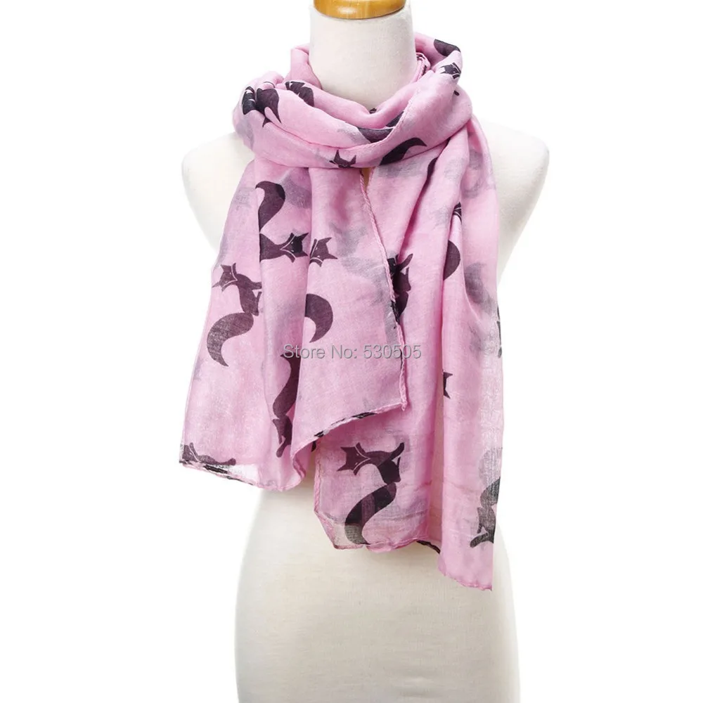 Fashion Cute pink Fox Print Scarf Ladies Women Scarves Long Shawl Animal Wrap free shipping
Fashion Cute pink Fox Print Scarf Ladies Women Scarves Long Shawl Animal Wrap free shipping