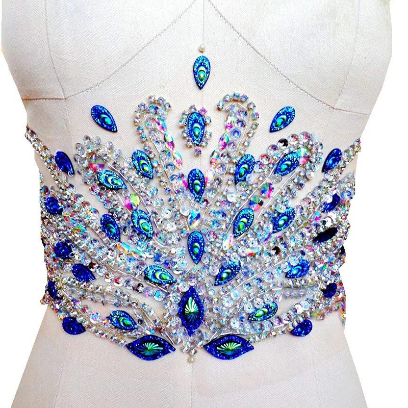 1 Piece Beaded Lace Appliqued Crystal Rhinestone Applique Trim Wedding Bridal Belt Sash Evening Dress DIY Crafts
1 Piece Beaded Lace Appliqued Crystal Rhinestone Applique Trim Wedding Bridal Belt Sash Evening Dress DIY Crafts