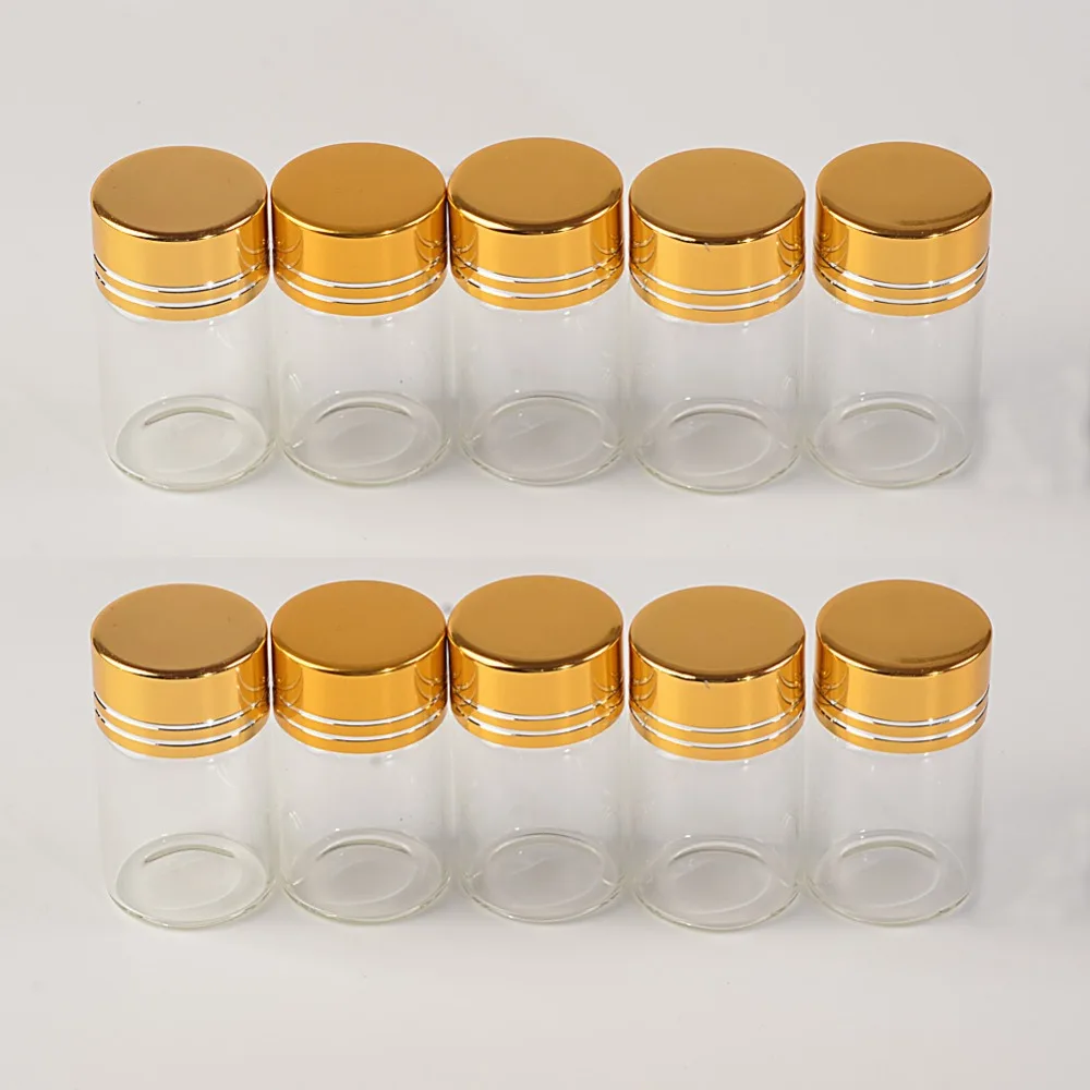 50pcs 6ml Glass Bottles Plastic Screw Golden Cap Empty Transparent Clear Liquid Gift Container Wishing Bottles Jars
50pcs 6ml Glass Bottles Plastic Screw Golden Cap Empty Transparent Clear Liquid Gift Container Wishing Bottles Jars