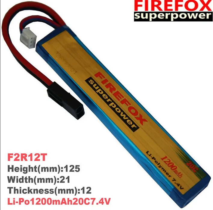 1pcs 100% Orginal FireFox 7.4V 1200mAh 20C 2 Cell Li Po AEG Battery F2R12T Drop shipping
1pcs 100% Orginal FireFox 7.4V 1200mAh 20C 2 Cell Li Po AEG Battery F2R12T Drop shipping