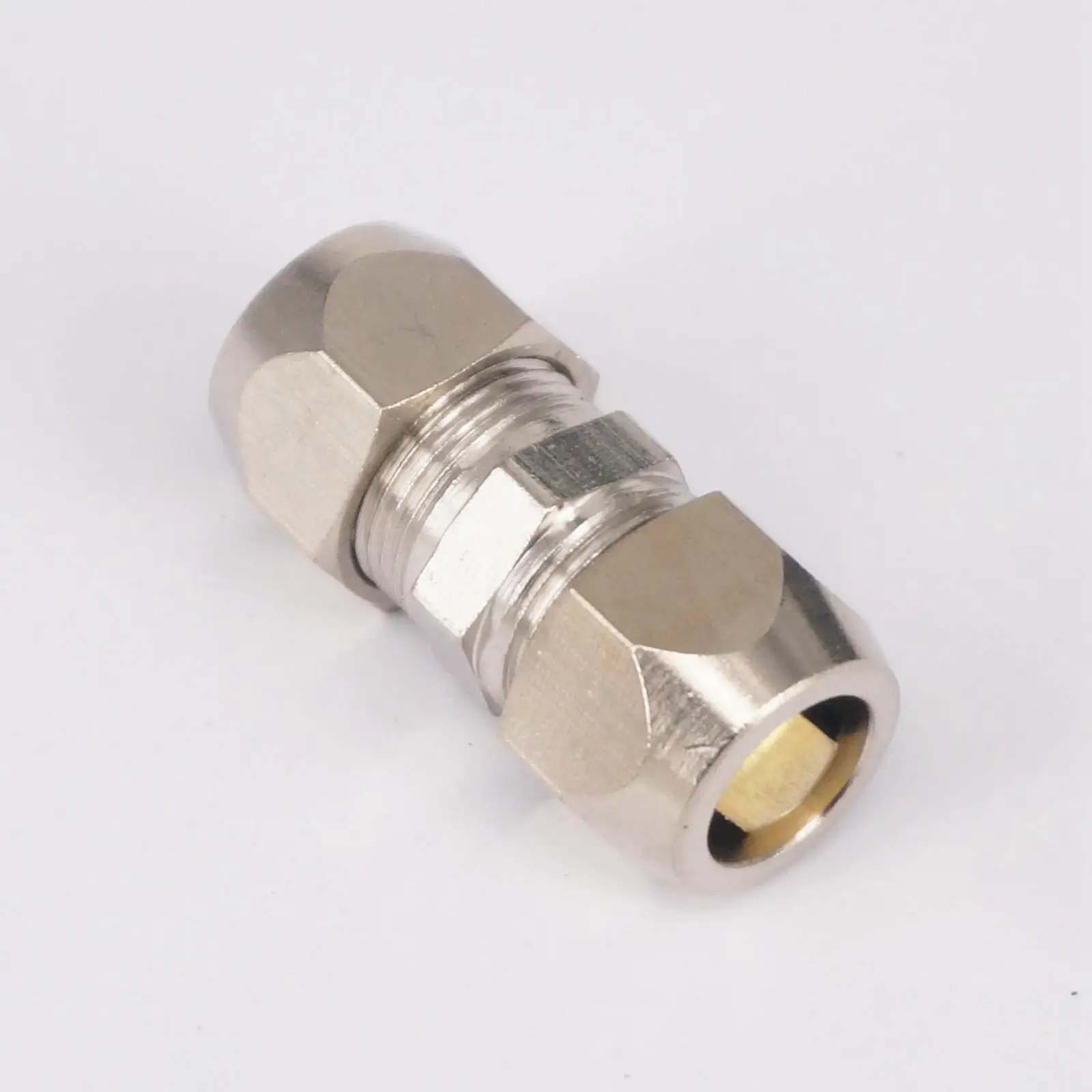 2pcs Fit Tube O/D 10mm Equal Nikel Plated Brass Ferrule Pneumatic Air Compression Fitting Adapter
2pcs Fit Tube O/D 10mm Equal Nikel Plated Brass Ferrule Pneumatic Air Compression Fitting Adapter