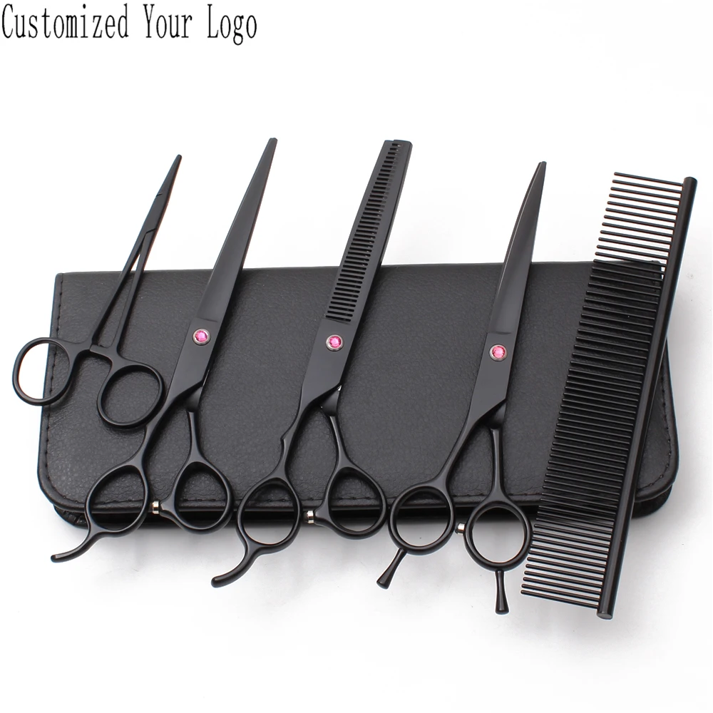 Left-Hand 7" Customized Brand Dog Grooming Kit Animal Scissors Straight Scissors Thinning Shears Professional Pet Scissors C3006
Left-Hand 7" Customized Brand Dog Grooming Kit Animal Scissors Straight Scissors Thinning Shears Professional Pet Scissors C3006