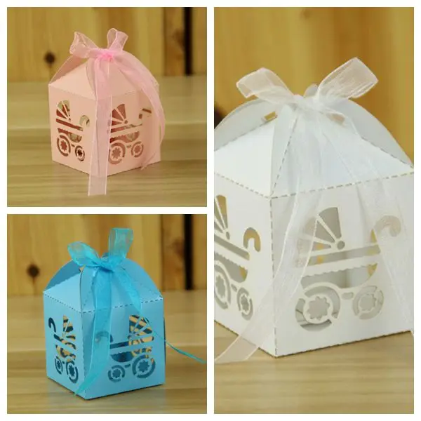 (100 Pieces/lot) Newest Baby box Laser Cut Carriage Favor Boxes For baby shower decoration candy box and baby birthday gift box
(100 Pieces/lot) Newest Baby box Laser Cut Carriage Favor Boxes For baby shower decoration candy box and baby birthday gift box