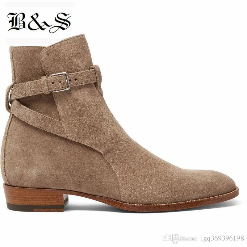 Black& Street Pointed Toe Wyatt Buckle Strap Men Suede Boots Wedge Gentleman Pointed Toe Leather Boots
Black& Street Pointed Toe Wyatt Buckle Strap Men Suede Boots Wedge Gentleman Pointed Toe Leather Boots