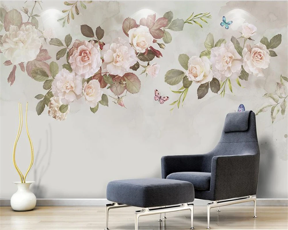 beibehang Nordic fashion personality wall paper hand-painted romantic butterfly flowers garden sofa TV backdrop 3d wallpaper
beibehang Nordic fashion personality wall paper hand-painted romantic butterfly flowers garden sofa TV backdrop 3d wallpaper