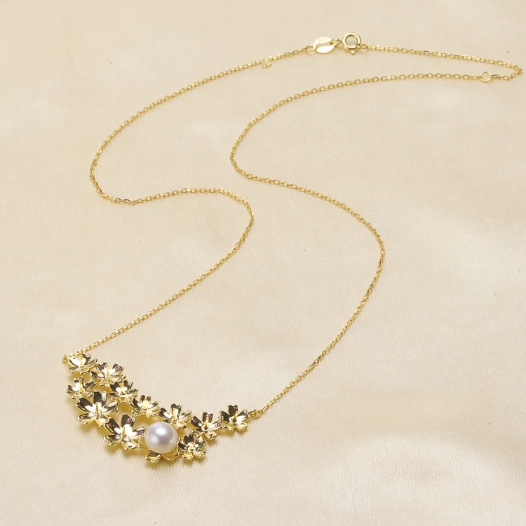 Luxury Flowers Pearl Pendant Necklace Settings S925 Sterling Silver Pearl Pendant Chain Components Silver&Gold 2Pcs/Lot
Luxury Flowers Pearl Pendant Necklace Settings S925 Sterling Silver Pearl Pendant Chain Components Silver&Gold 2Pcs/Lot