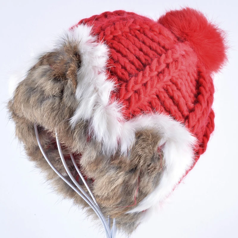 Hot sale real Rabbit Fur hats for women winter Knitting wool hat women's beanies 2017 brand new thick female Casual girls cap
Hot sale real Rabbit Fur hats for women winter Knitting wool hat women's beanies 2017 brand new thick female Casual girls cap