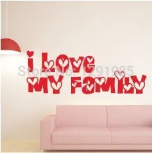 I Love My Family Art Wall Quotes Removable PVC Wall Sticker Home Decor Decals DIY fashion Poster
I Love My Family Art Wall Quotes Removable PVC Wall Sticker Home Decor Decals DIY fashion Poster